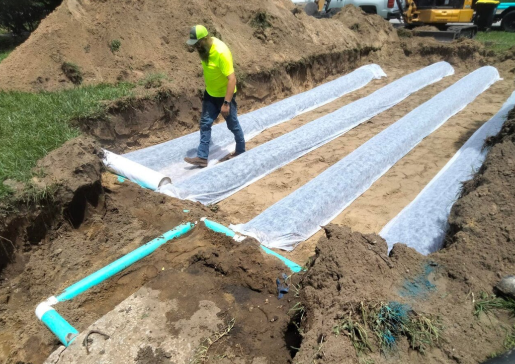 Drain Field Line Installation