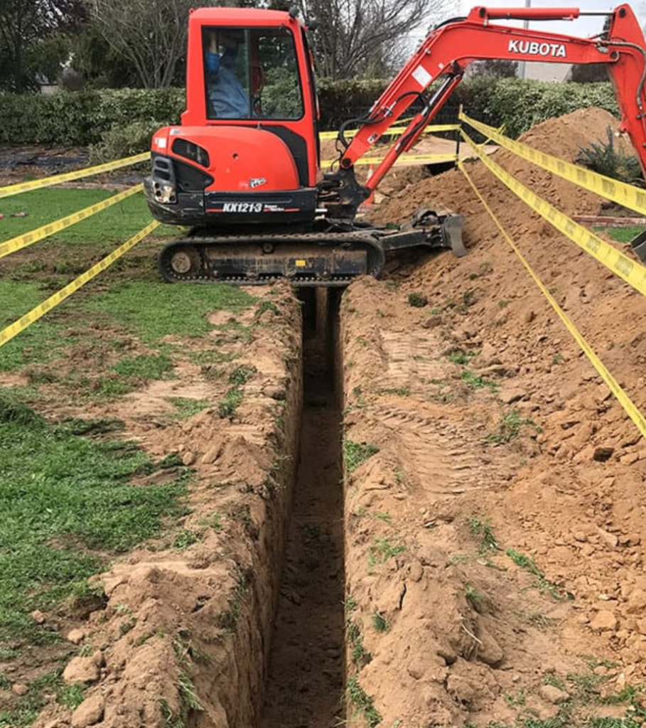 Drain field installation