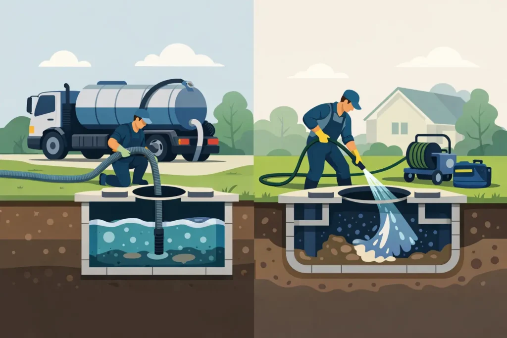 Septic Pumping vs Septic Cleaning
