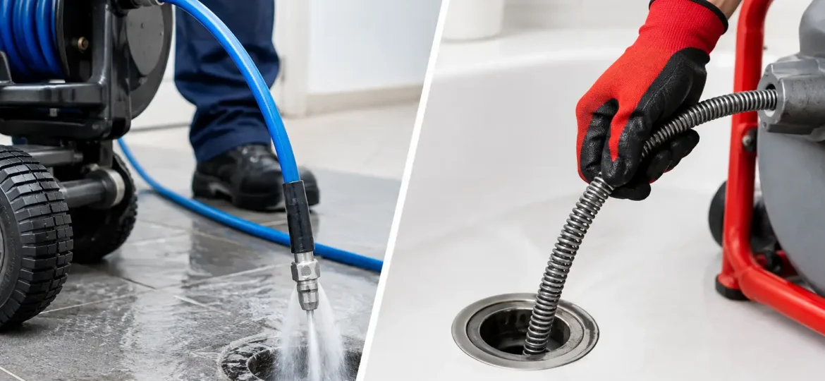 Jetting Versus Snaking for Tough Drain Clogs